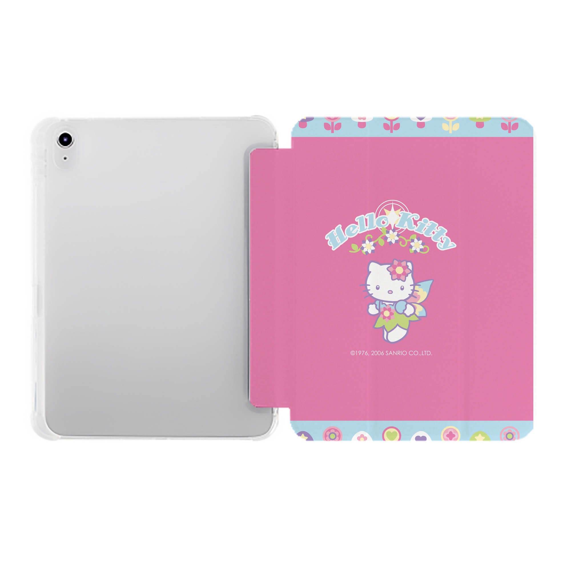 （画像用） Hello Kitty ハローキティ IPad ケース ペン収納付き 三つ折りスタンド PUレザー×シリコン 対応機種9.5/10.5/10.9インチ